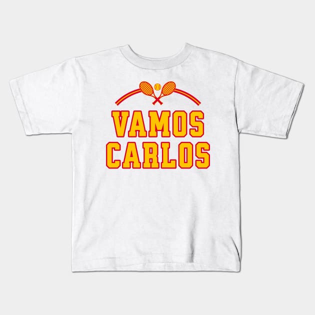 Vamos Carlos Tennis Fan Kids T-Shirt by Kicosh